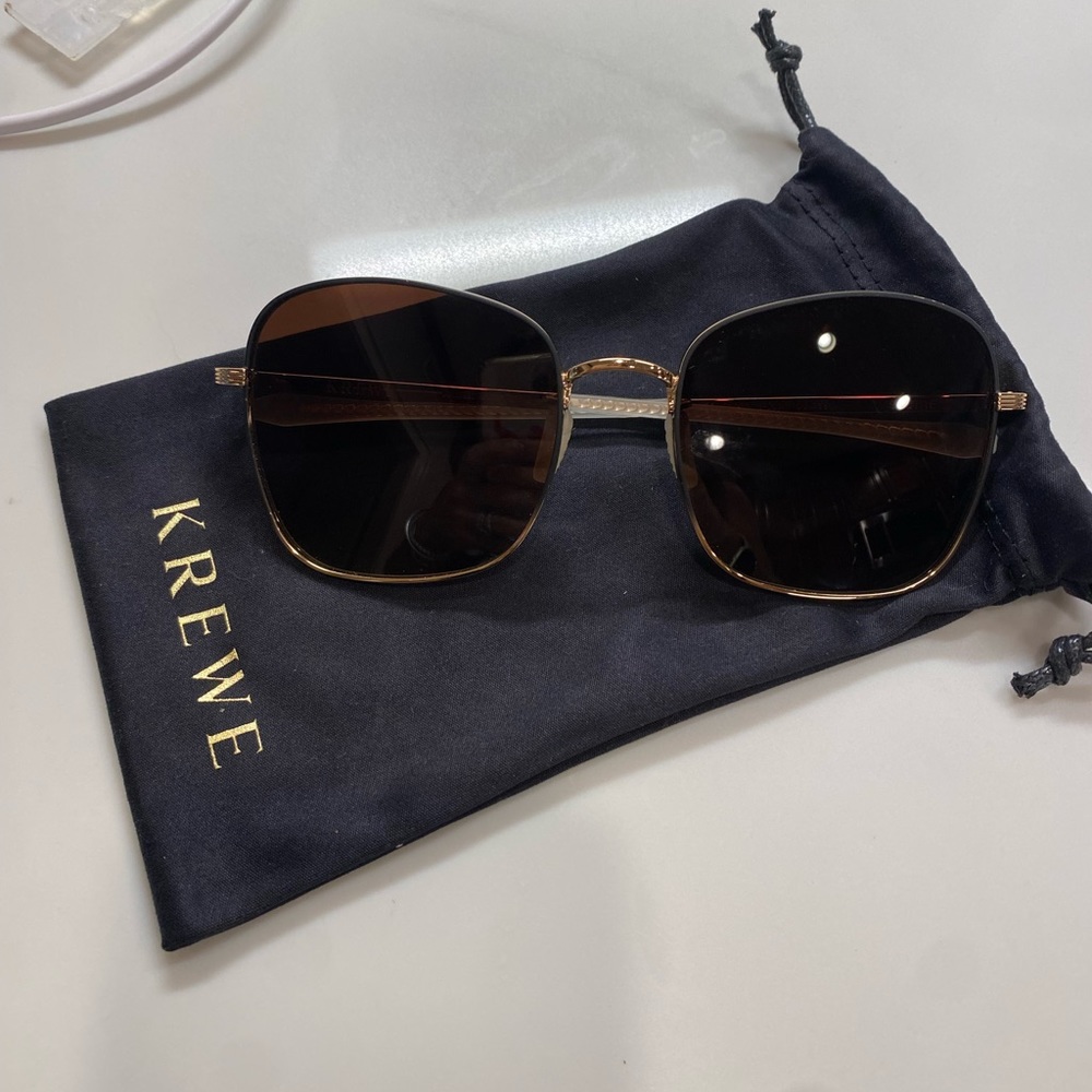 Krewe Sabine Matte Black Fade 18K Polarized Sunglasses